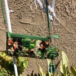 Green multi colored sherif purse!